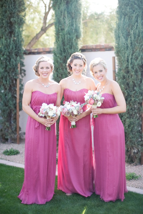 Fuchsia bridesmaid dresses