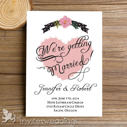 InvitesWeddings carries a wide range of romantic pink wedding invitations in diversified styles with cheap price. Either fantastic light pink invitations weddin