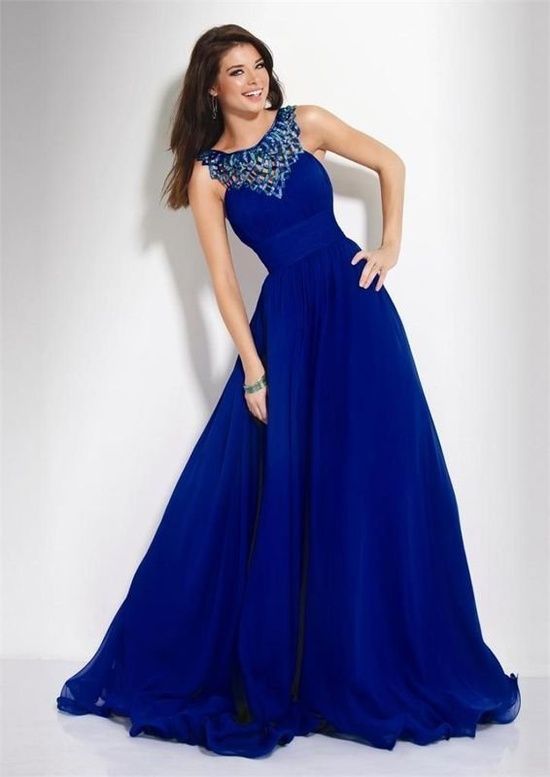 royal blue wedidng gown