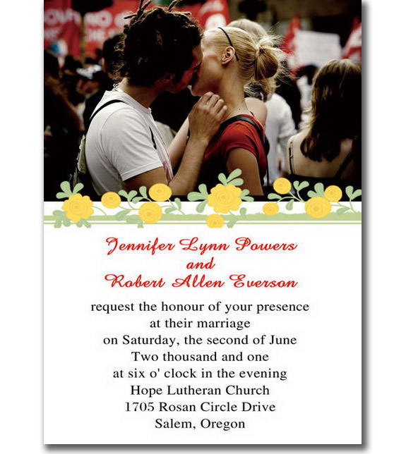 A Intoxicating Kiss Photo Wedding Invitations IWP023