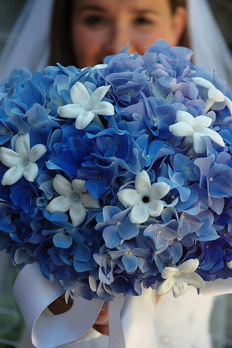 royal blue wedding bouquets