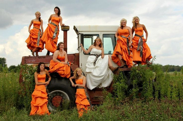 bridesmaid dresses and photo ideas for camo wedding theme ideas 2014
