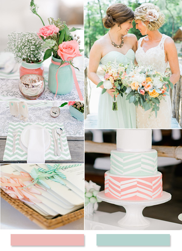 2015 blush pink and mint summer wedding color inspiration