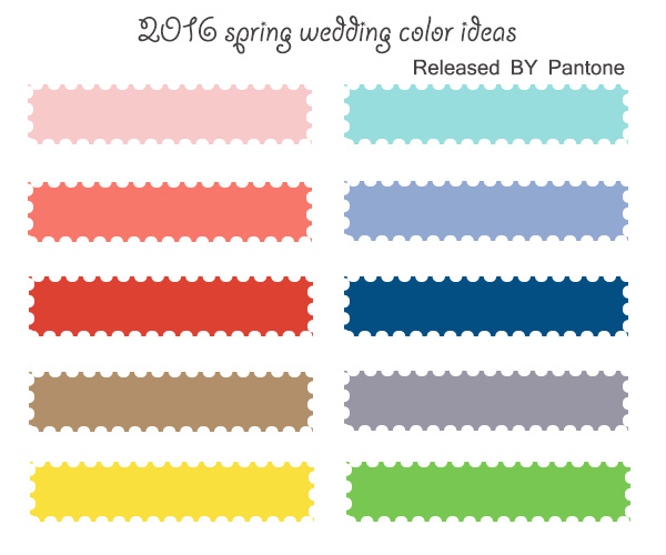 2016 spring wedding color ideas