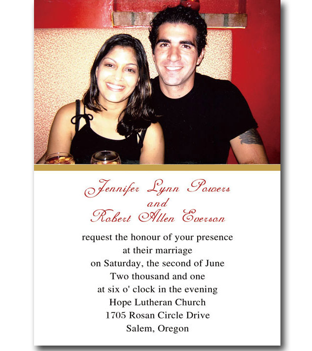 A Moment of Bliss Photo Wedding Invitations IWP016
