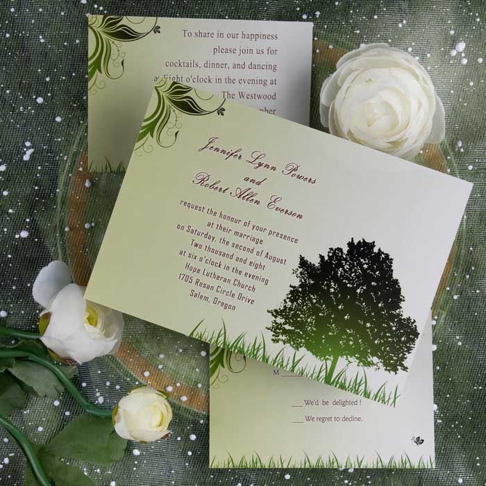 Brimming Greenery Wedding Invitations IWI221