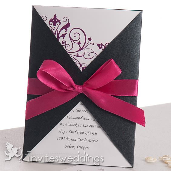 Delicated Designed Pocket Wedding Invitation IWGY033