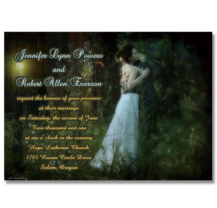 Fantasy Land of Love Photo Wedding Invitations IWP022