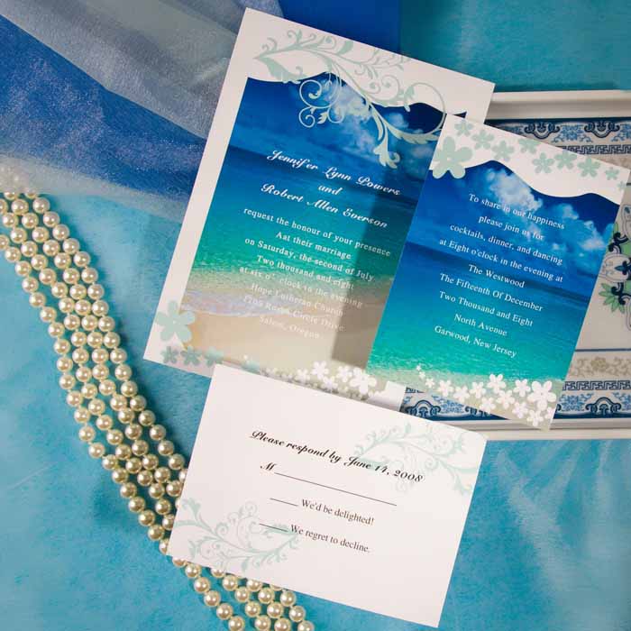 Fantastic Beach Themed Wedding Invitations IWI001